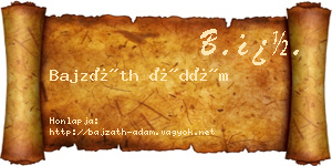 Bajzáth Ádám névjegykártya