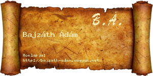Bajzáth Ádám névjegykártya